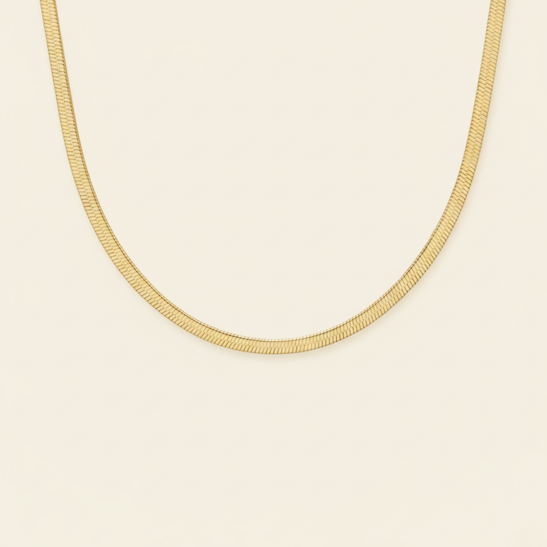 Golden Herringbone Necklace