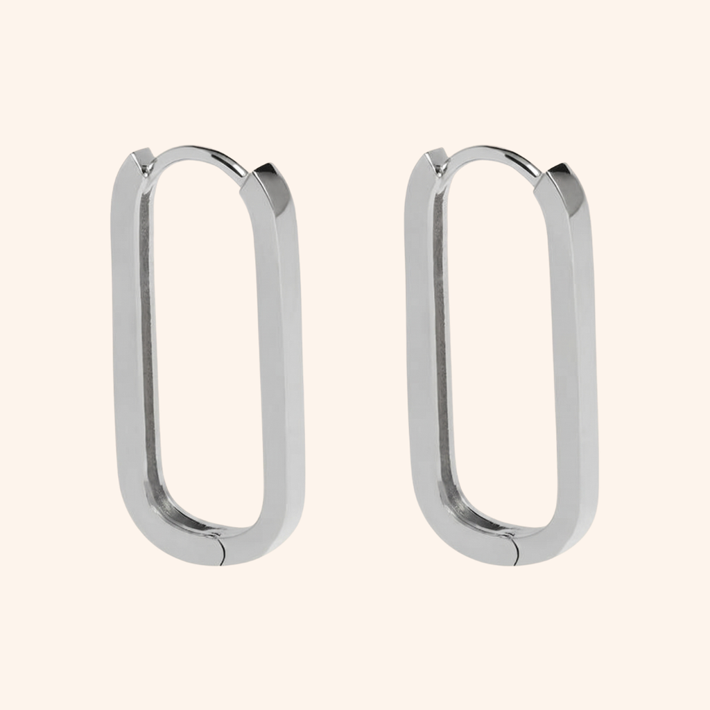 Rectangular Hoop Earrings