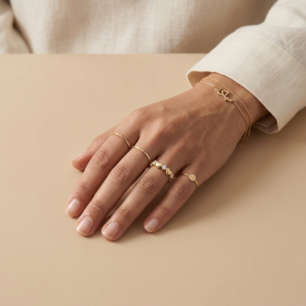 Heart & amp Moissanite Ring
