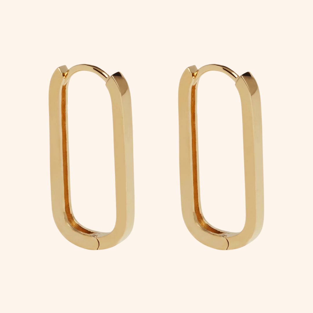 Rectangular Hoop Earrings