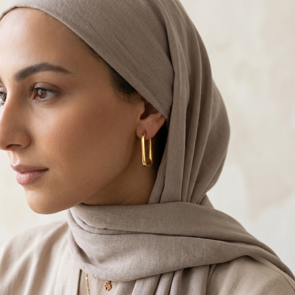 Rectangular Hoop Earrings