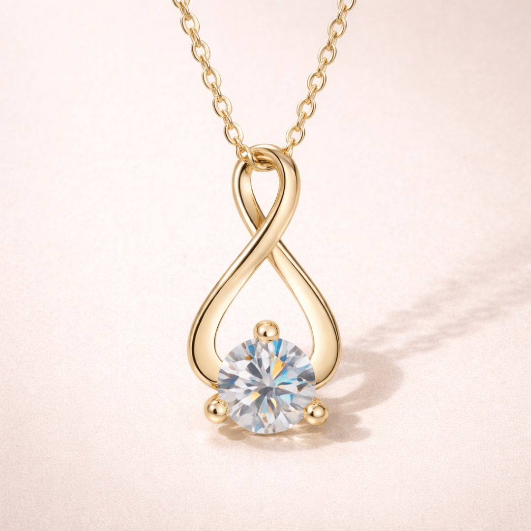 Moissanite Twist Pendant