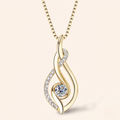Twisted Moissanite Pendant Necklace