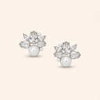 Floral Crystal Stud Earrings