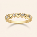 Heart & amp Moissanite Ring