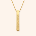 Arabic Engraved Bar Necklace