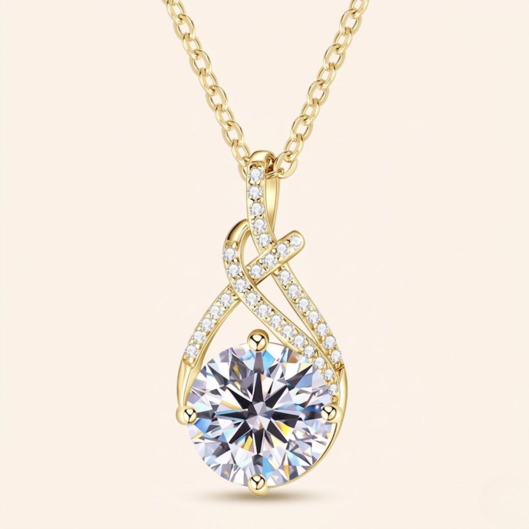 Twisted Moissanite Pendant