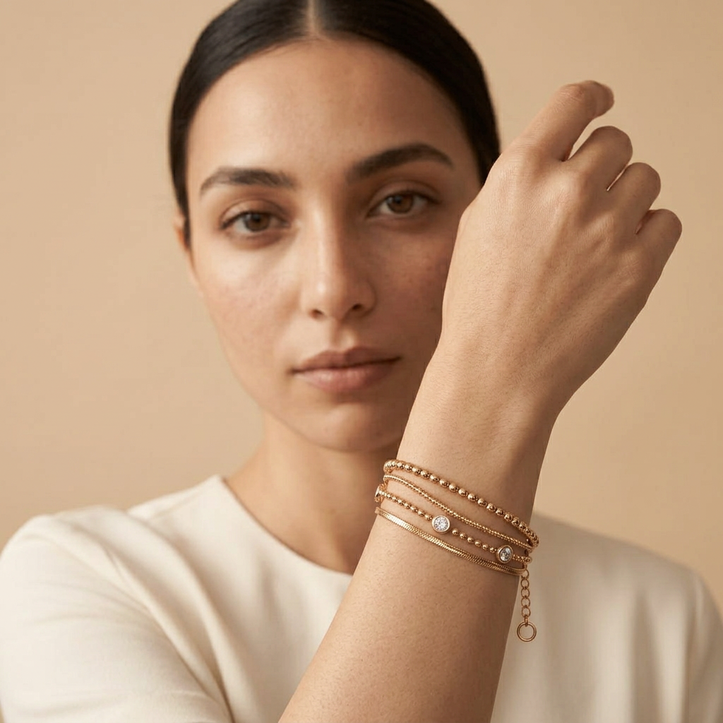 Triple-Layer Gold Bracelet