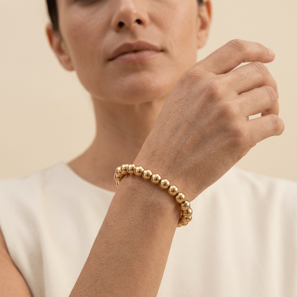 Golden Beaded Bracelet