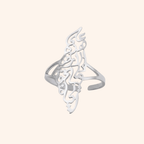 Noor Palestine Calligraphy Map Ring