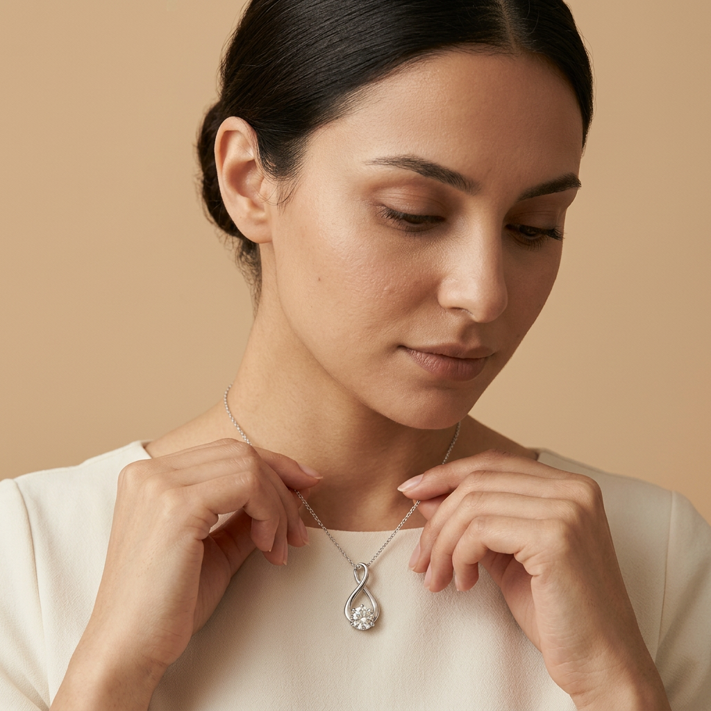 Moissanite Twist Pendant