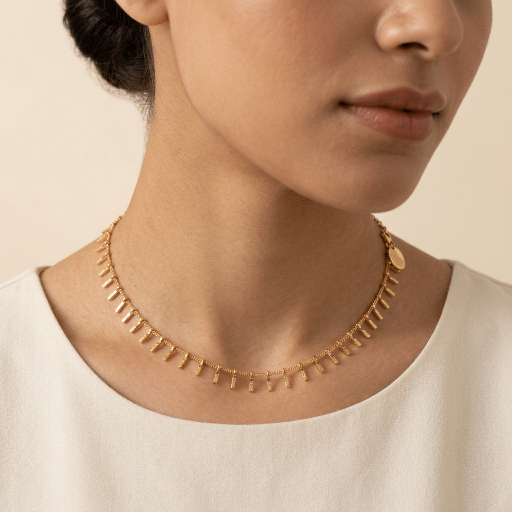 Golden Dangle Choker