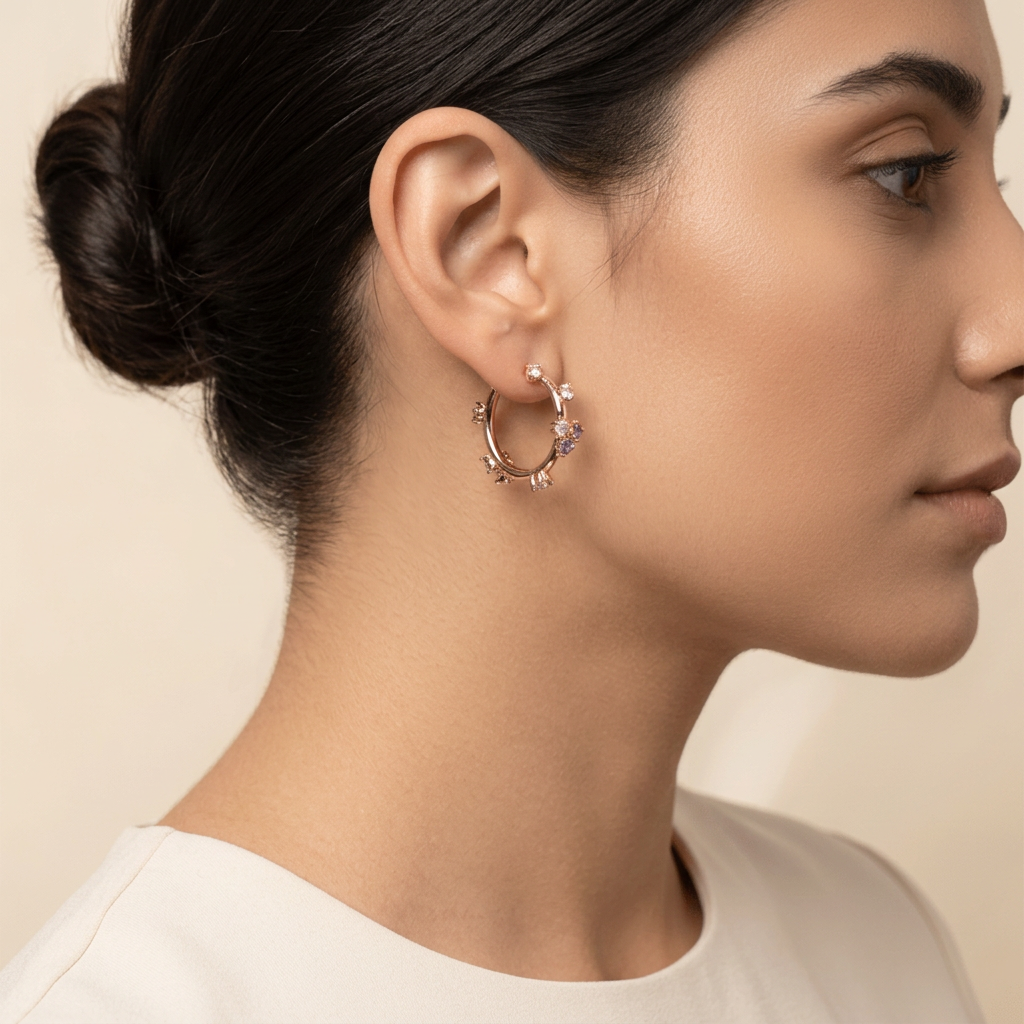 Multicolor Ear Climber Earrings