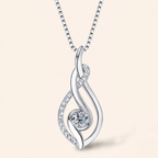 Twisted Moissanite Pendant Necklace