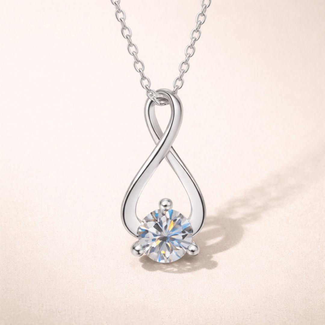 Moissanite Twist Pendant