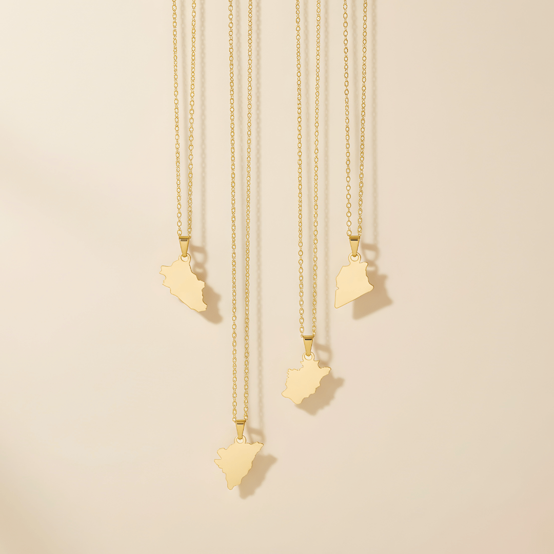 Country Map Necklace