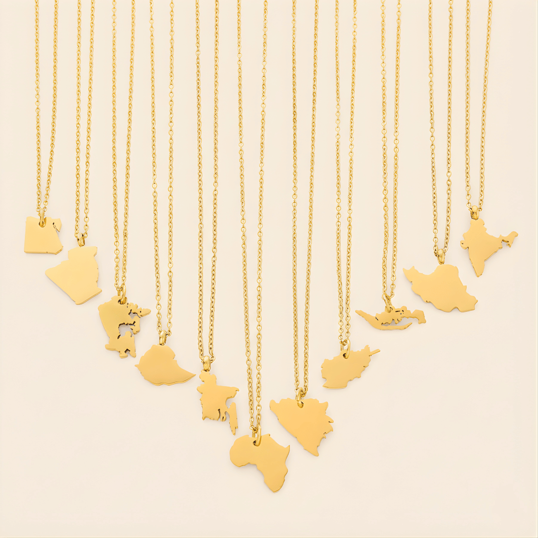 Country Map Necklace