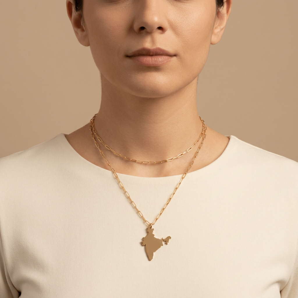 Country Map Necklace