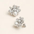 Floral Crystal Stud Earrings