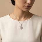 Twisted Moissanite Pendant Necklace