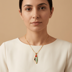 Noor Palestine Pride Map Necklace