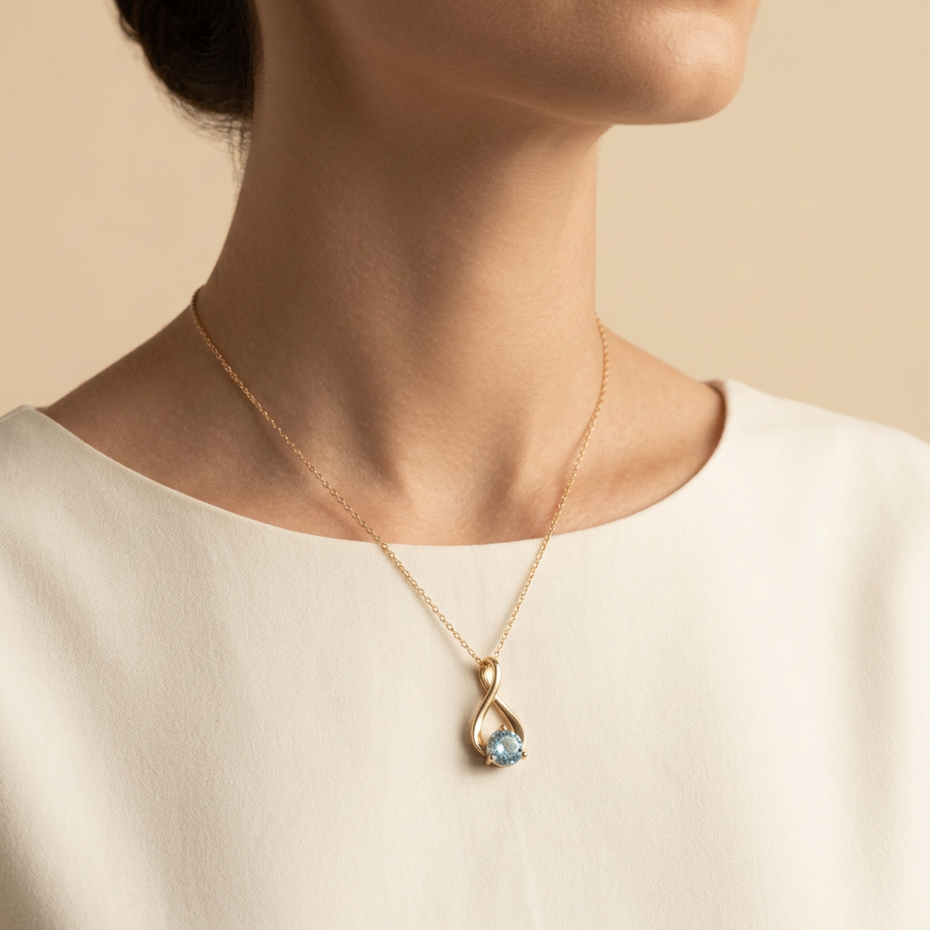 Moissanite Twist Pendant