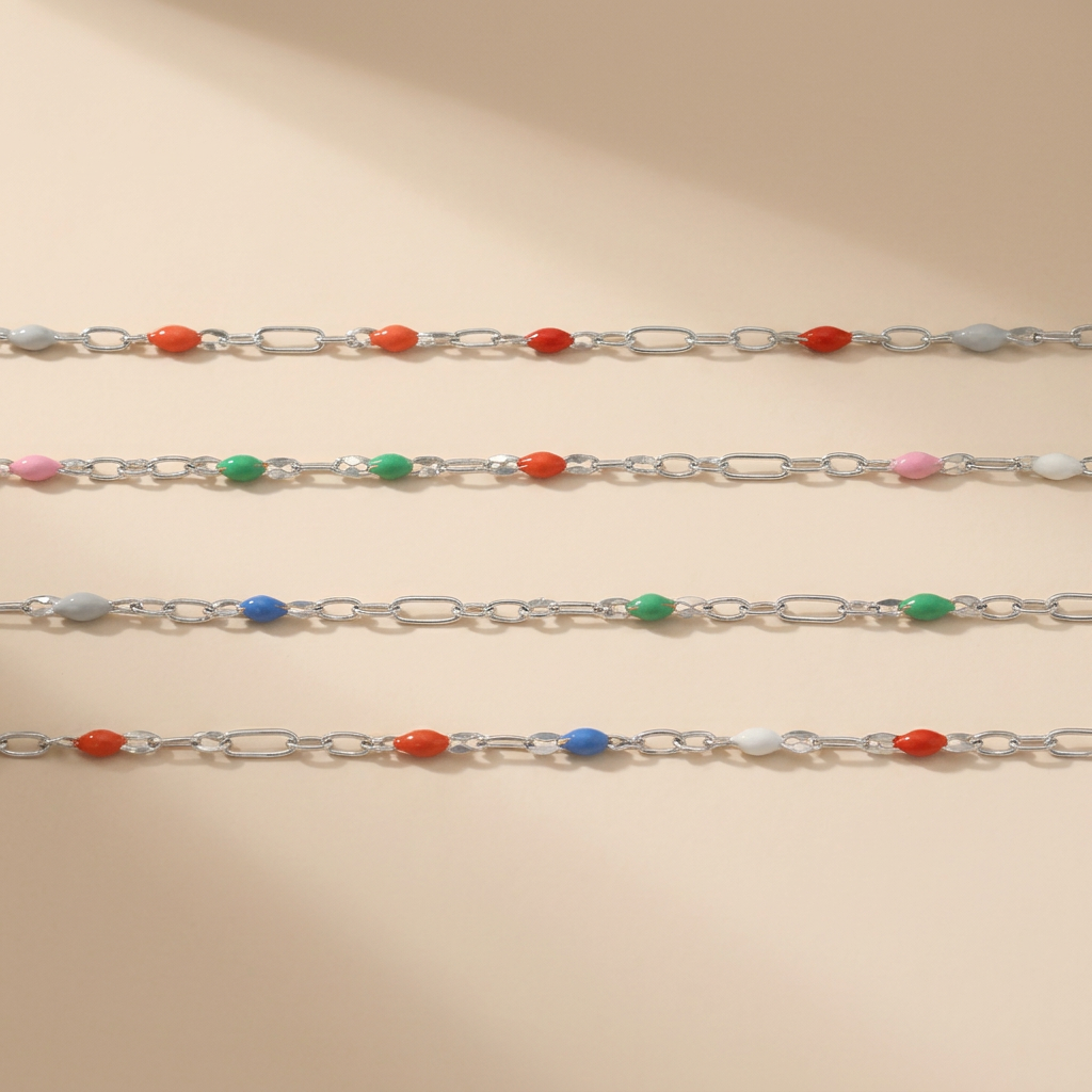 Rainbow Enamel Necklace