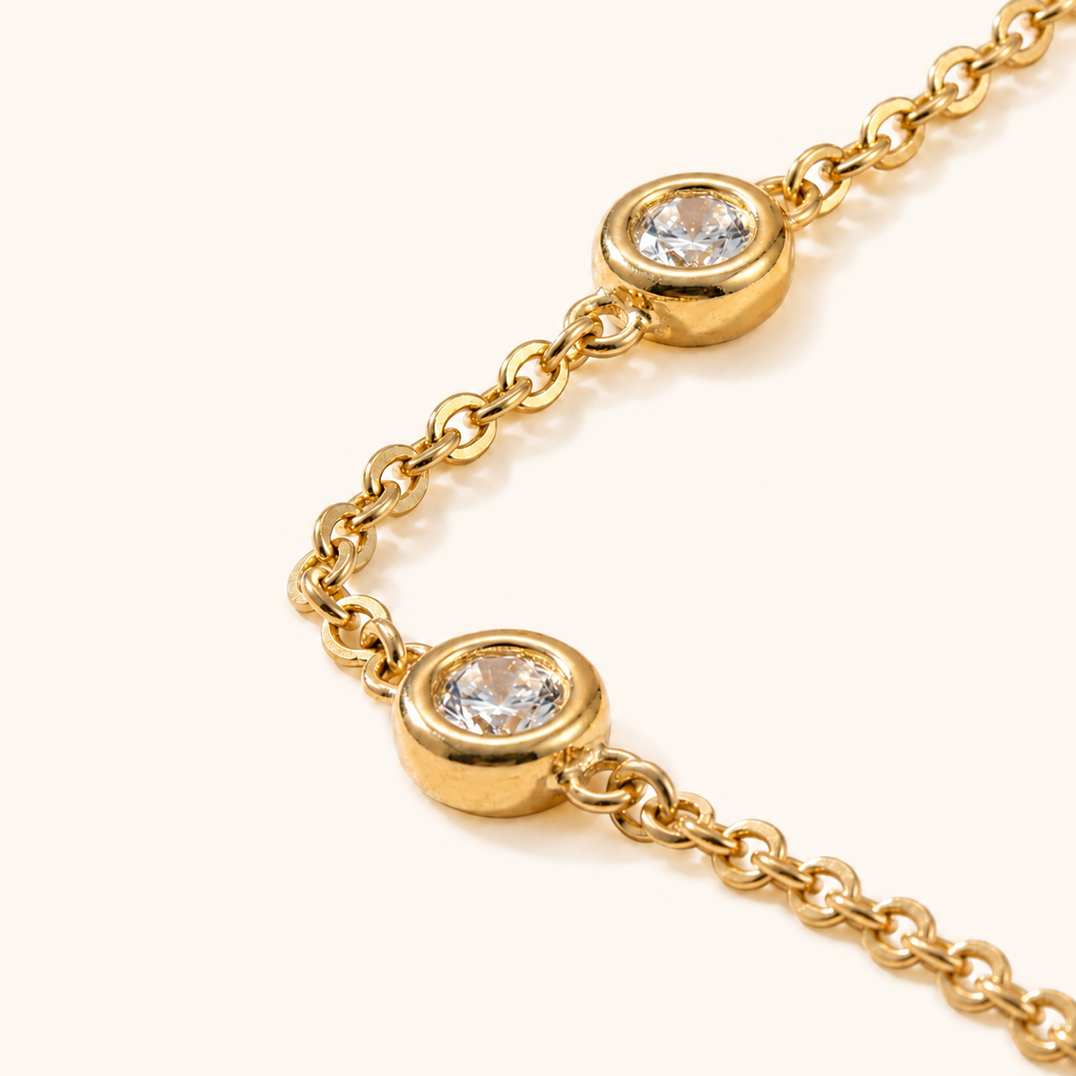 Golden Crystal Hand Chain