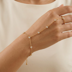 Golden Crystal Hand Chain