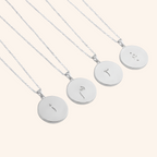 Arabic Initial Disc Necklace