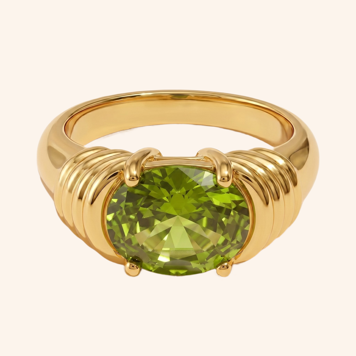 Oval Gemstone Ring