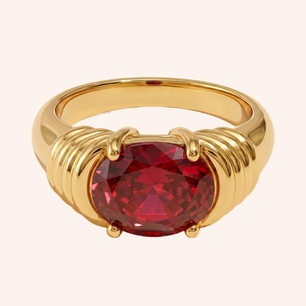 Oval Gemstone Ring