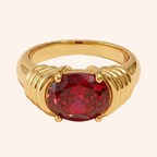 Oval Gemstone Ring