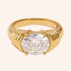 Oval Gemstone Ring