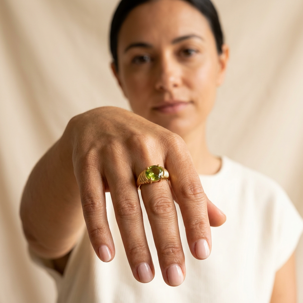 Oval Gemstone Ring