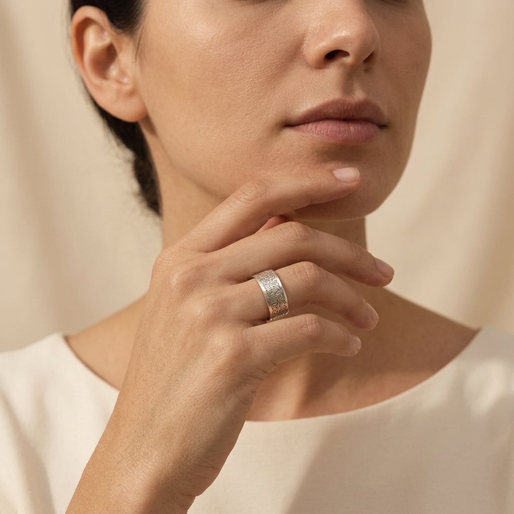 Arabic Calligraphy Band Ring