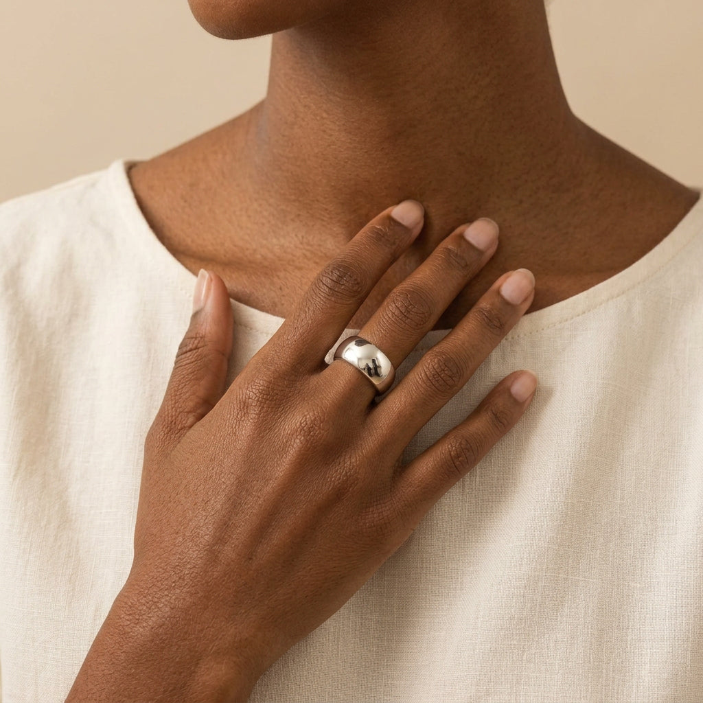 Wide Domed Band Ring