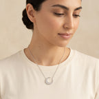 Moissanite Crescent Moon Necklace