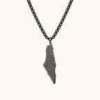 Palestine Map Arabic Calligraphy Necklace